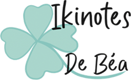 Trèfle à quatre feuille vert, logo de la boutique Ikinotes de Béa